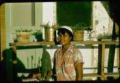 Saipan 1956 Collection, No. 112 Woman Next To Porch 